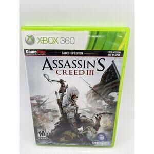 Assassin's Creed III 3 (Microsoft Xbox 360, 2012) CIB Gamestop Edition Tested